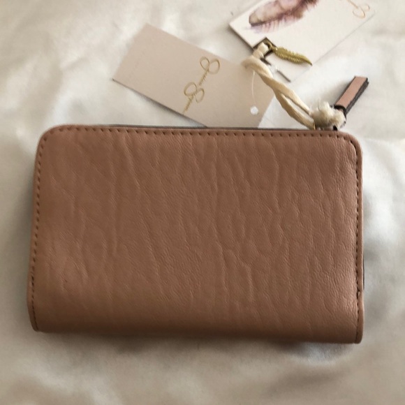 Jessica Simpson Jaclyn Small ZA Faux Leather Wallet Color Powder Blush NWT - Picture 7 of 14